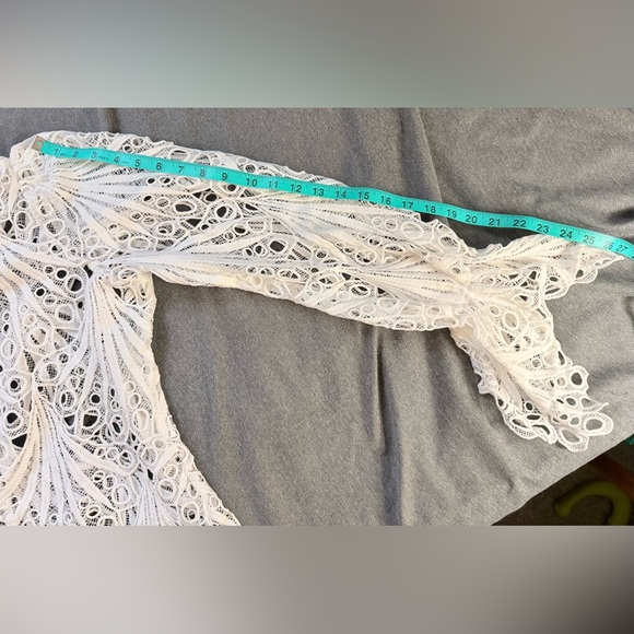 Romantic whimsical lace top size xl boho white - Picture 3 of 5